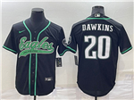 Philadelphia Eagles #20 Brian Dawkins Black Baseball Cool Base Jersey