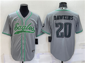 Philadelphia Eagles #20 Brian Dawkins Gray Baseball Cool Base Jersey