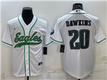 Philadelphia Eagles #20 Brian Dawkins White Baseball Cool Base Jersey