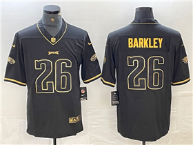 Philadelphia Eagles #26 Saquon Barkley Black Gold Vapor Limited Jersey