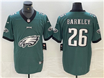 Philadelphia Eagles #26 Saquon Barkley Green Team Big Logo Vapor Limited Jersey