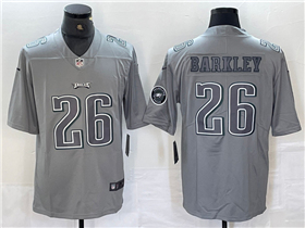 Philadelphia Eagles #26 Saquon Barkley Gray Atmosphere Fashion Limited Jersey