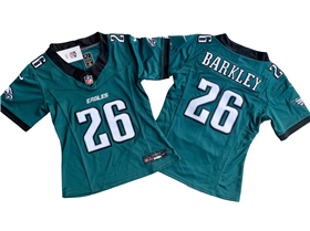 Philadelphia Eagles #26 Saquon Barkley Women's Green Vapor F.U.S.E. Limited Jersey