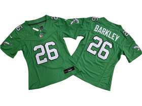 Philadelphia Eagles #26 Saquon Barkley Women's Kelly Green Vapor F.U.S.E. Limited Jersey