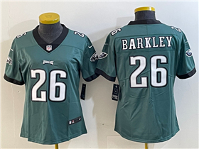 Philadelphia Eagles #26 Saquon Barkley Women's Green Vapor Limited Jersey