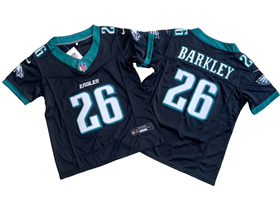 Philadelphia Eagles #26 Saquon Barkley Youth Black Vapor F.U.S.E. Limited Jersey