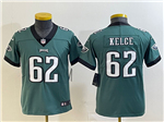 Philadelphia Eagles #62 Jason Kelce Youth Green Vapor Limited Jersey