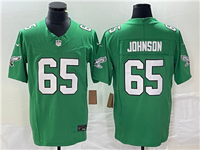 Philadelphia Eagles #65 Lane Johnson Kelly Green Vapor F.U.S.E. Limited Jersey