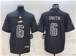 Philadelphia Eagles #6 DeVonta Smith Black RFLCTV Limited Jersey