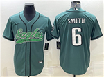 Philadelphia Eagles #6 DeVonta Smith Gray Baseball Cool Base Jersey