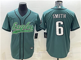 Philadelphia Eagles #6 DeVonta Smith Gray Baseball Cool Base Jersey