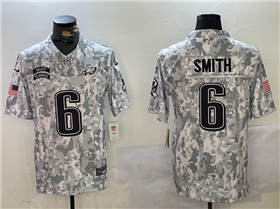 Philadelphia Eagles #6 DeVonta Smith Arctic Camo 2024 Salute To Service Limited Jersey