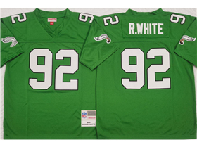 Philadelphia Eagles #92 Reggie White 1990 Throwback Green Jersey