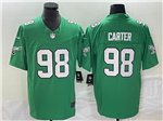 Philadelphia Eagles #98 Jalen Carter Kelly Green Vapor F.U.S.E. Limited Jersey