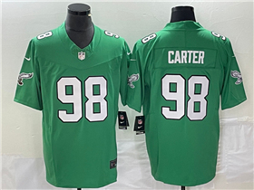 Philadelphia Eagles #98 Jalen Carter Kelly Green Vapor F.U.S.E. Limited Jersey