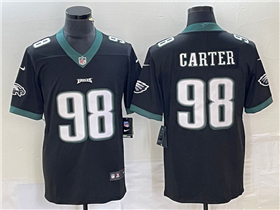 Philadelphia Eagles #98 Jalen Carter Black Vapor Limited Jersey