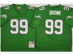 Philadelphia Eagles #99 Jerome Brown 1990 Throwback Green Jersey