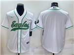 Philadelphia Eagles White Baseball Cool Base Team Jersey