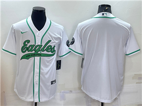 Philadelphia Eagles White Baseball Cool Base Team Jersey