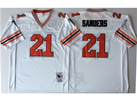 Atlanta Falcons #21 Deion Sanders 1989 Throwback White Jersey