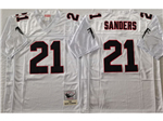 Atlanta Falcons #21 Deion Sanders 1992 Throwback White Jersey