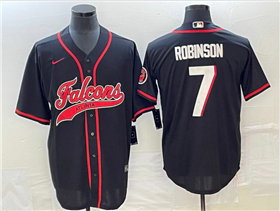 Atlanta Falcons #7 Bijan Robinson Black Baseball Cool Base Jersey