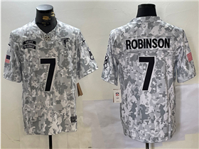 Atlanta Falcons #7 Bijan Robinson Arctic Camo 2024 Salute To Service Limited Jersey