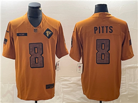 Atlanta Falcons #8 Kyle Pitts 2023 Brown Salute To Service Limited Jersey