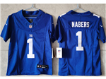 New York Giants #1 Malik Nabers Youth Blue Vapor F.U.S.E. Limited Jersey