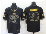 New York Giants #26 Saquon Barkley Black Gold Vapor Limited Jersey