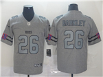 New York Giants #26 Saquon Barkley Gray Gridiron Gray Limited Jersey