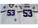 New York Giants #53 Harry Carson 1986 Throwback White Jersey