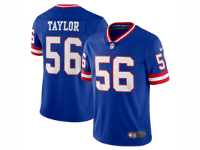 New York Giants #56 Lawrence Taylor Royal Classic Vapor Limited Jersey