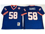 New York Giants #58 Carl Banks 1986 Throwback Blue Jersey