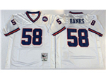 New York Giants #58 Carl Banks 1986 Throwback White Jersey