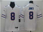 New York Giants #8 Daniel Jones White Team Logos Fashion Limited Jersey