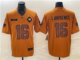 Jacksonville Jaguars #16 Trevor Lawrence 2023 Brown Salute To Service Limited Jersey