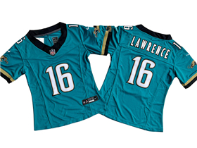 Jacksonville Jaguars #16 Trevor Lawrence Women's Teal Prowler Throwback Vapor F.U.S.E. Limited Jersey