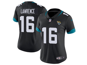 Jacksonville Jaguars #16 Trevor Lawrence Women's Black Vapor Limited Jersey