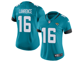 Jacksonville Jaguars #16 Trevor Lawrence Women's Teal Vapor Limited Jersey