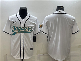 Jacksonville Jaguars White Baseball Cool Base Team Jersey