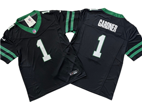 New York Jets #1 Sauce Gardner Legacy Black Vapor F.U.S.E. Limited Jersey