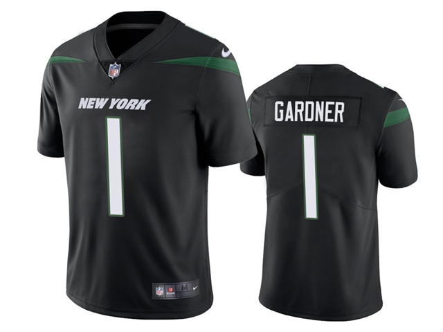 New York Jets #1 Sauce Gardner Black Vapor Limited Jersey - TTE Trading ...