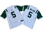 New York Jets #5 Garrett Wilson White Classic Vapor F.U.S.E. Limited Jersey