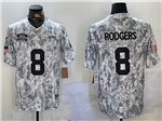 New York Jets #8 Aaron Rodgers Arctic Camo 2024 Salute To Service Limited Jersey