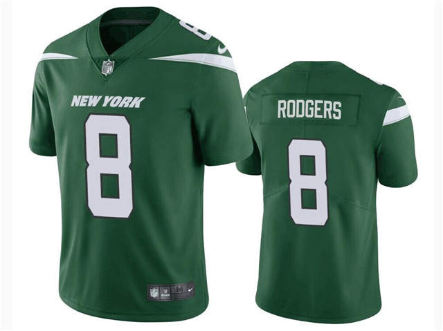 New York Jets #8 Aaron Rodgers Youth Green Vapor Limited Jersey - TTE ...