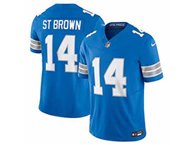 Detroit Lions #14 Amon-Ra St. Brown 2024 Blue Vapor F.U.S.E. Limited Jersey