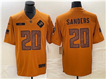 Detroit Lions #20 Barry Sanders 2023 Brown Salute To Service Limited Jersey