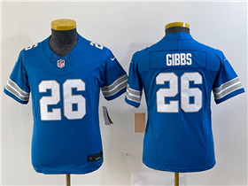 Detroit Lions #26 Jahmyr Gibbs Youth 2024 Blue Vapor F.U.S.E. Limited Jersey