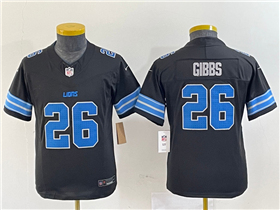 Detroit Lions #26 Jahmyr Gibbs Youth 2024 Black Vapor F.U.S.E. Limited Jersey